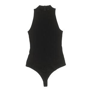Theory Black Zip-Up Bodysuit | SZ S